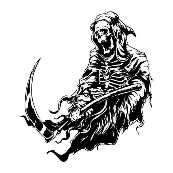 Тату смерть с косой