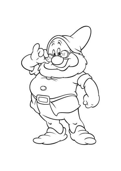 Гном раскраска