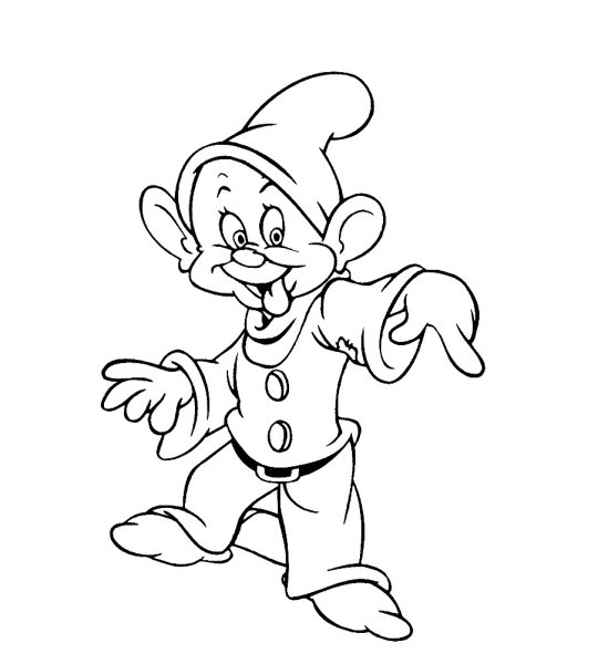 Гном раскраска для детей