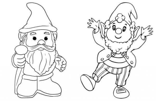 Скромник Гном из Белоснежки раскраска