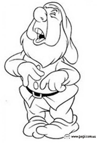 Гномик раскраска