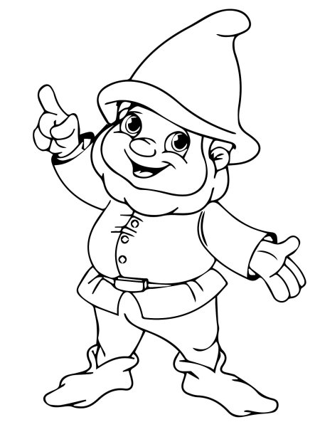 Гном Простачок раскраска