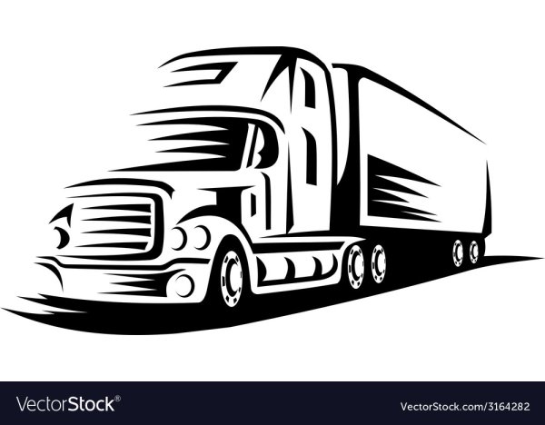 Фура черно белая