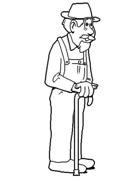 Дедушка рисунок раскраска