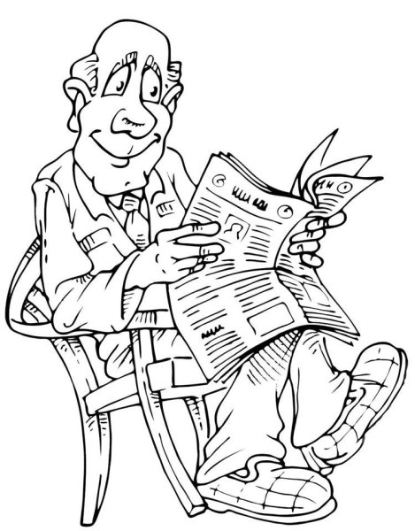 Портрет дедушки для детей