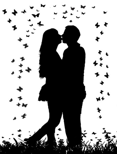 Силуэты влюбленных