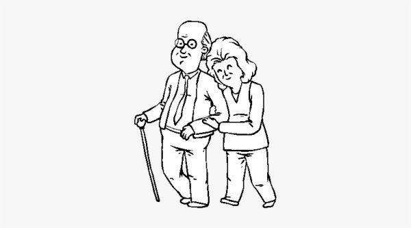 Раскраска дедушка