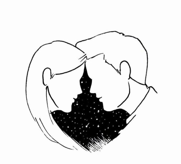 Влюбленные эскиз