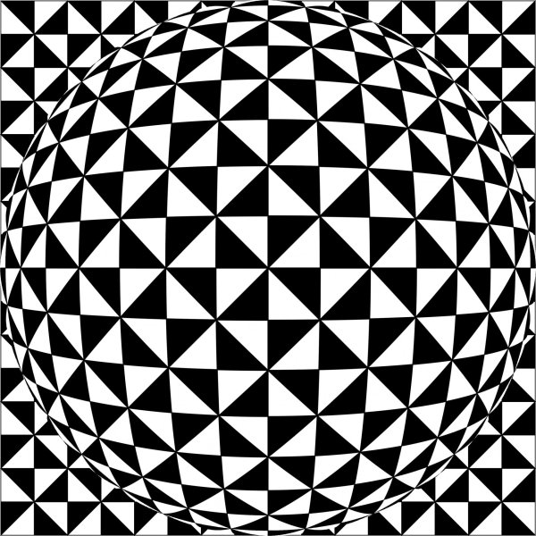 Геометрические фигуры черно белые