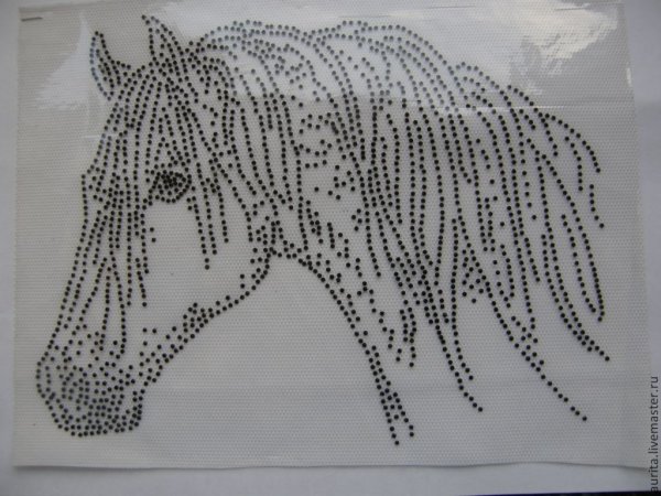 Точечный живопись лошадь