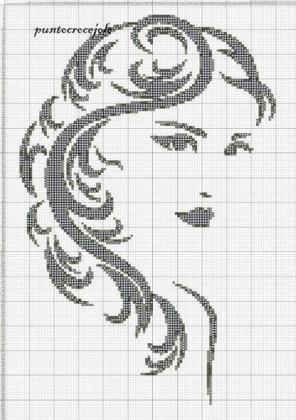 Монохромная вышивка крестом