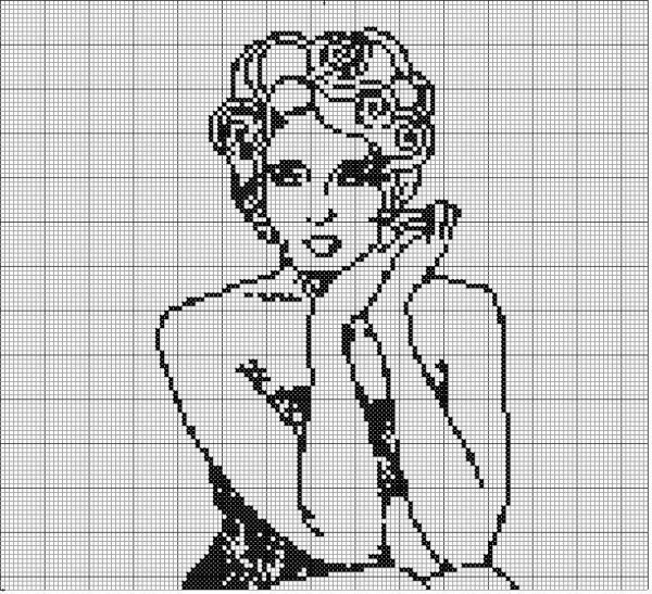 Вышивка девушка