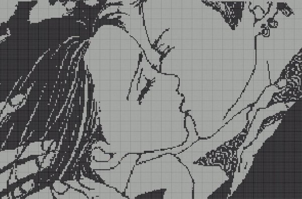 Вышивка крестом монохром