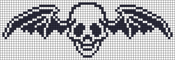 Схемы фенечек из бисера череп