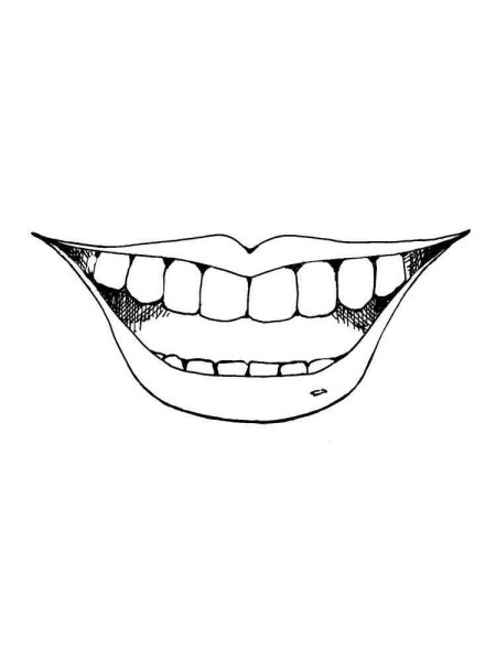 Улыбка раскраска