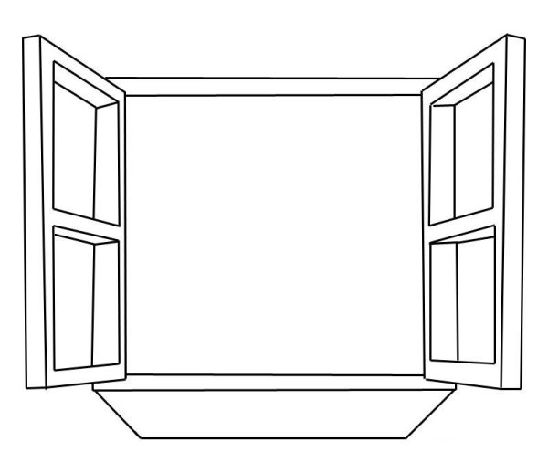 Скетч открытое окно