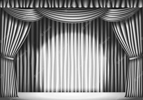 Занавес в театре белый