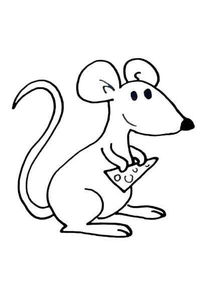 Раскраска мышка