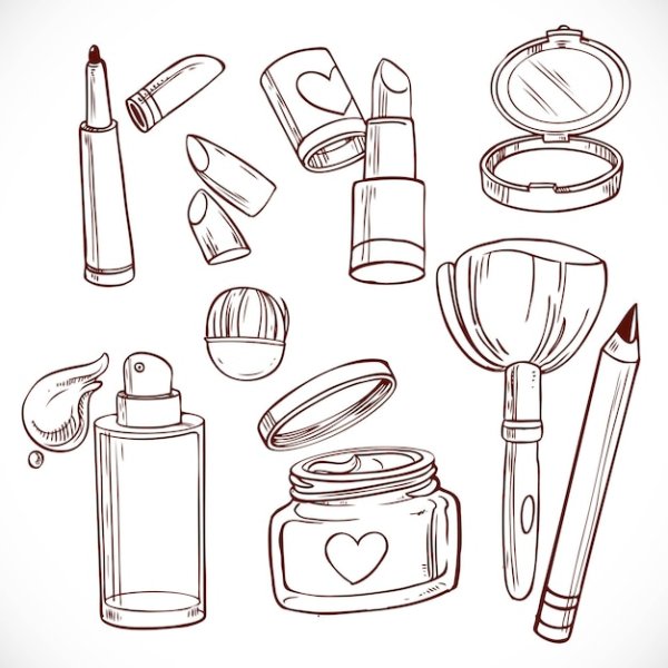Косметика нарисованные контур