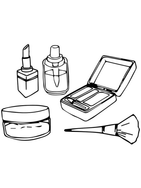 Косметика раскраска для детей