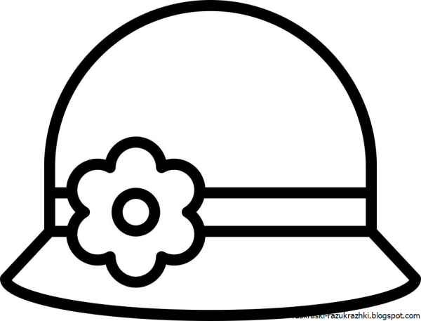Шляпка раскраска
