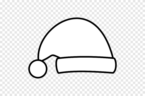 Шапка Деда Мороза черно белая