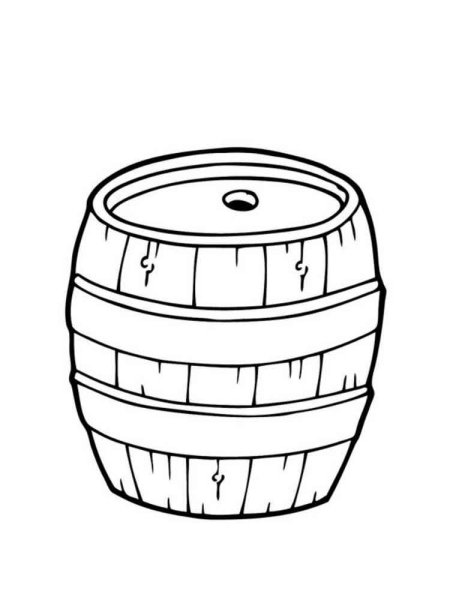 Бочка раскраска для детей