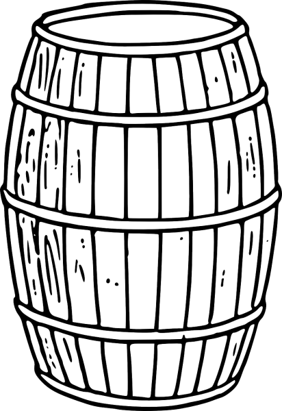 Бочка раскраска для детей