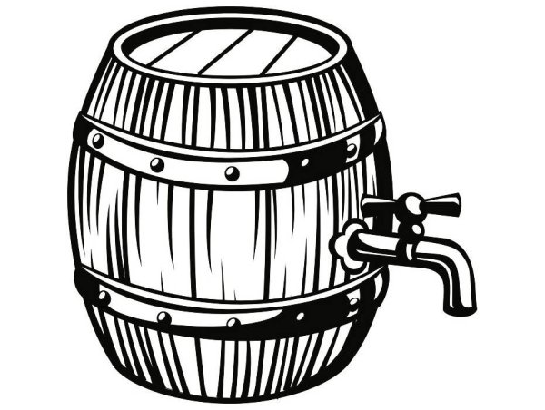 Деревянная бочка вектор
