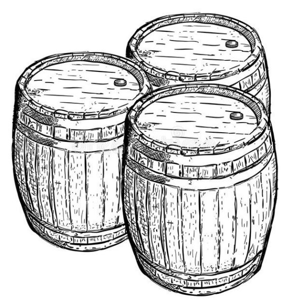 Пиво в бочке раскраска