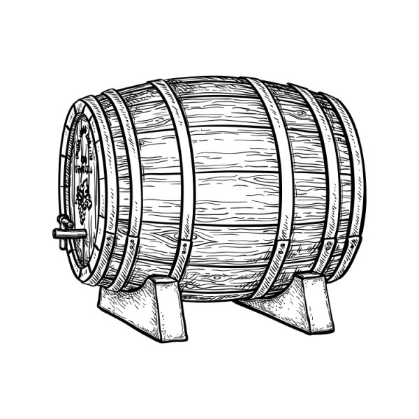 Винная бочка вектор