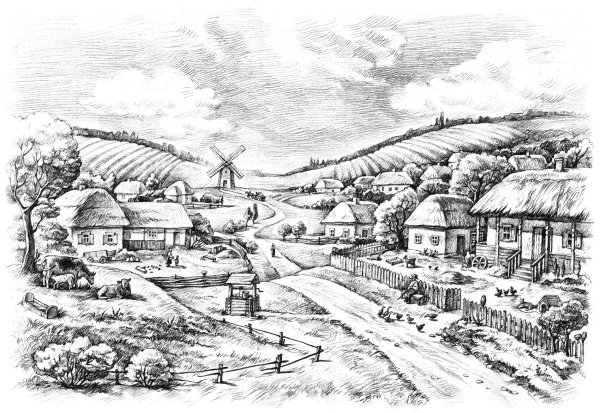 Деревня скетч