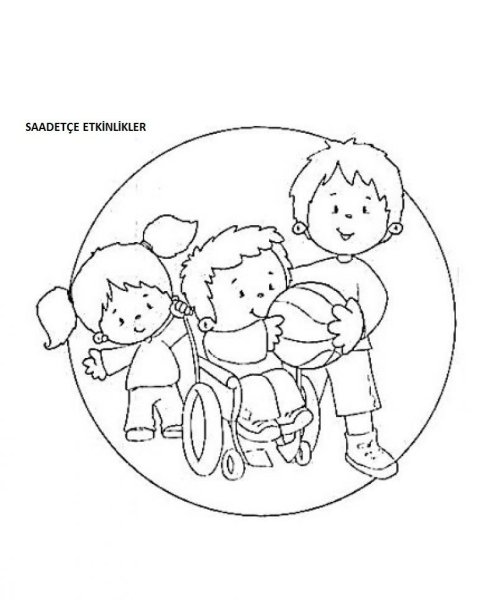 Раскраски инклюзивные дети