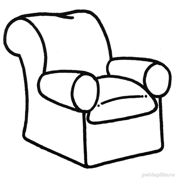 Кресло раскраска для детей
