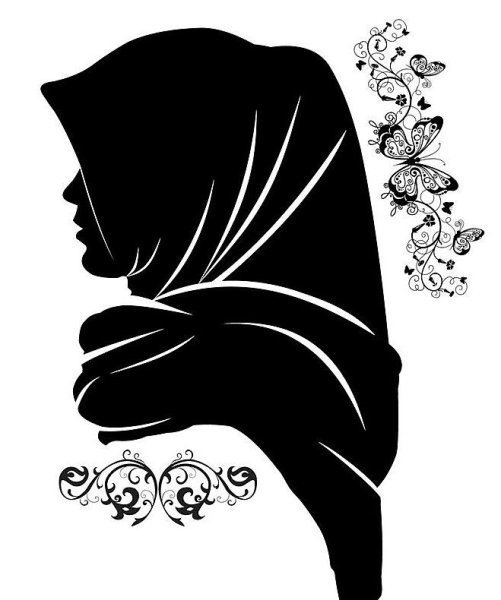 Силуэт лица в платке