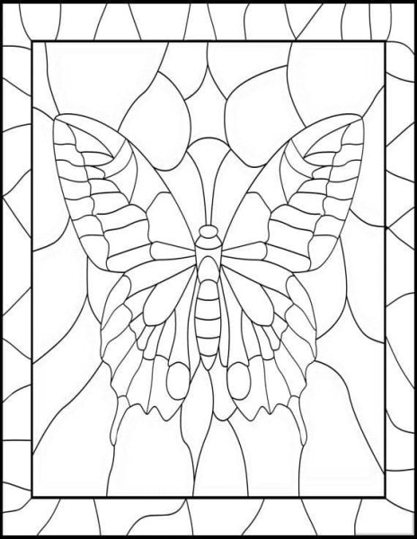 Витраж круглый узоры