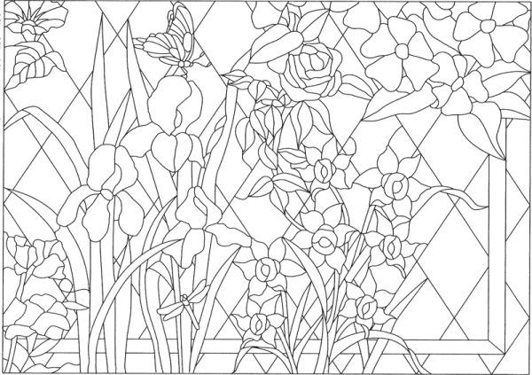 Контуры для витражей детские