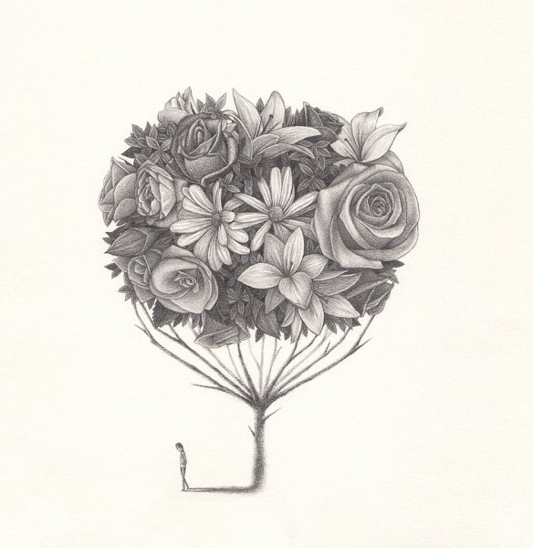 Чёрно-белые рисунки карандашом