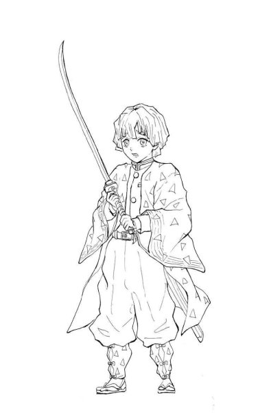 Клинок рассекающий демонов раскраска Ренгоку