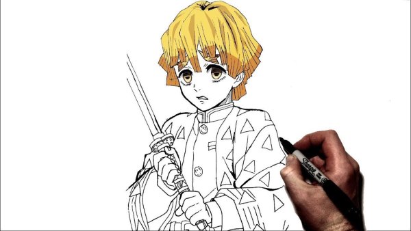 Kimetsu no Yaiba Zenitsu draw