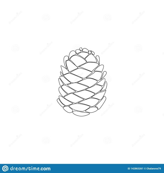 Кедровая шишка контур