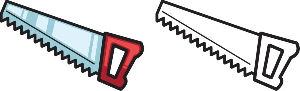 Пила раскраска для детей