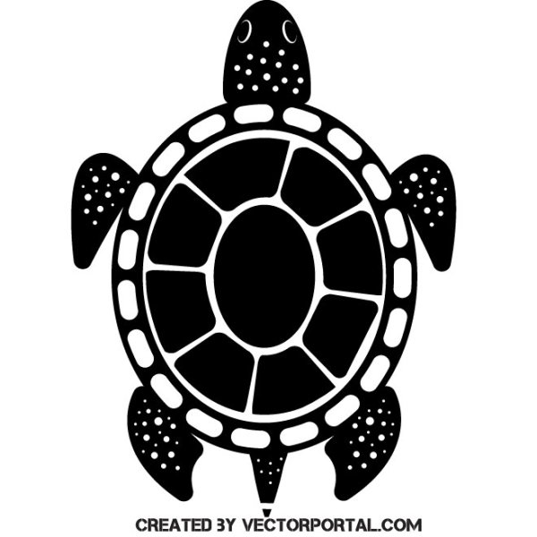 Трафарет черепахи для аппликации
