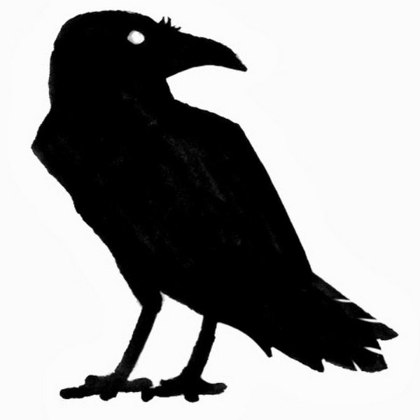 Силуэт вороны