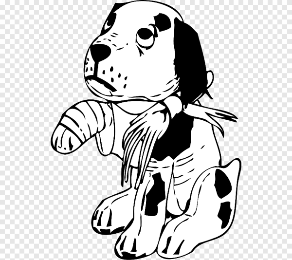 Раскраска грустная собачка