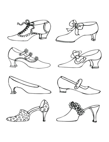 Раскраска туфли