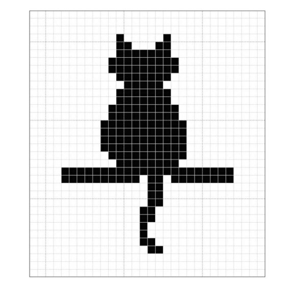 Рисунки по клеткам черные