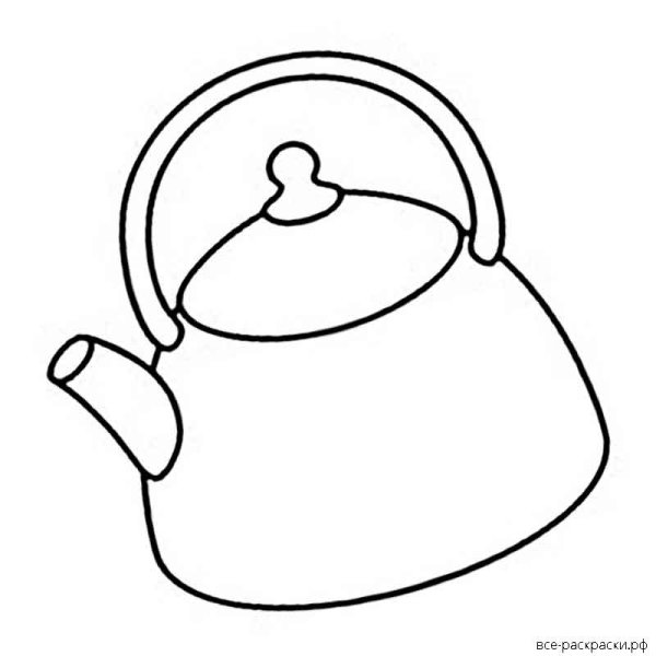 Чайник для раскрашивания для детей