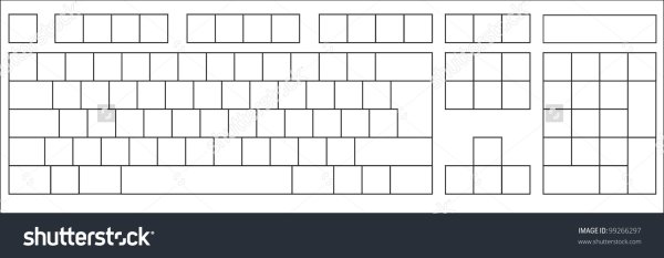 Клавиатура без букв пустая