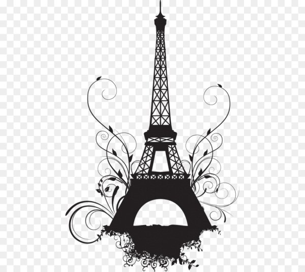 Эйфелева башня в Париже силуэт